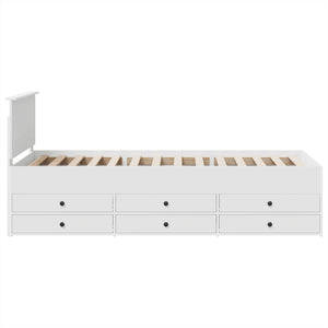 vidaXL Day Bed White and Black 75 x 190 cm Engineered Wood