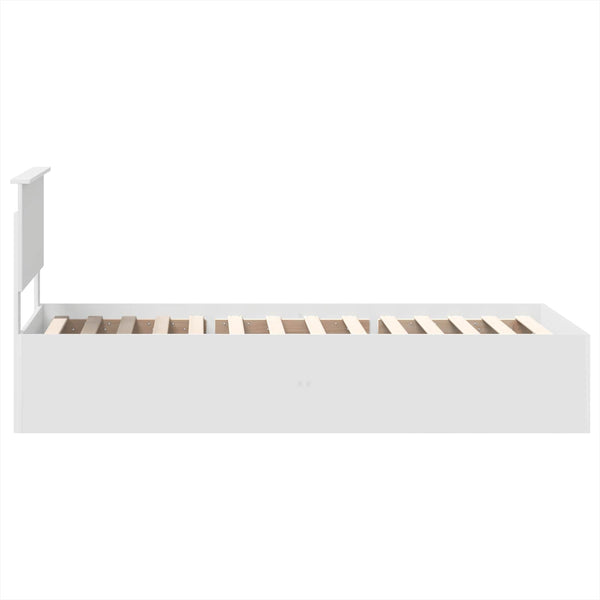 vidaXL Bed Frame with Headboard White 100 x 200 cm Engineered Wood
