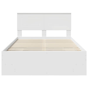 vidaXL Bed Frame with Headboard White 137 x 203 cm Engineered Wood