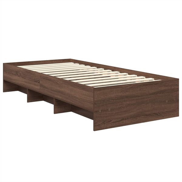 vidaXL Bed Frame Brown Oak Look 80 x 200 cm Engineered Wood