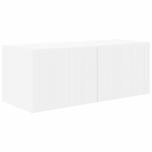 vidaXL Wall-Mounted TV Shelf Set 4 pcs White Engineered Wood