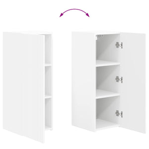 vidaXL Wall-Mounted TV Shelf Set 4 pcs White Engineered Wood