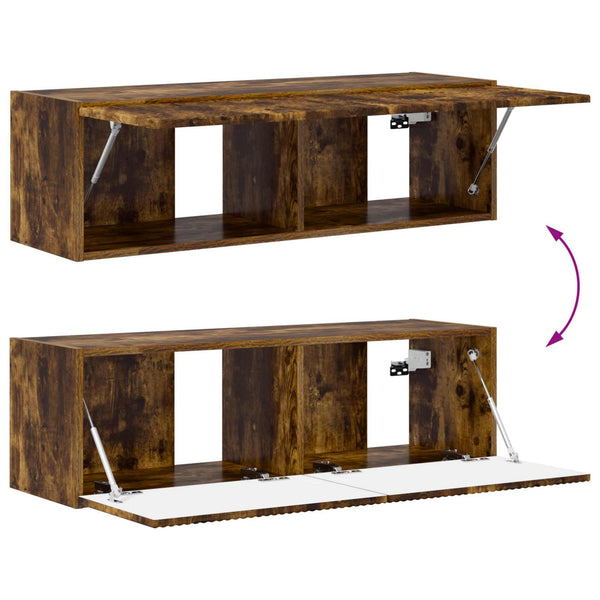 vidaXL TV cabinet set 3 pcs Smoked Oak Engineered Wood
