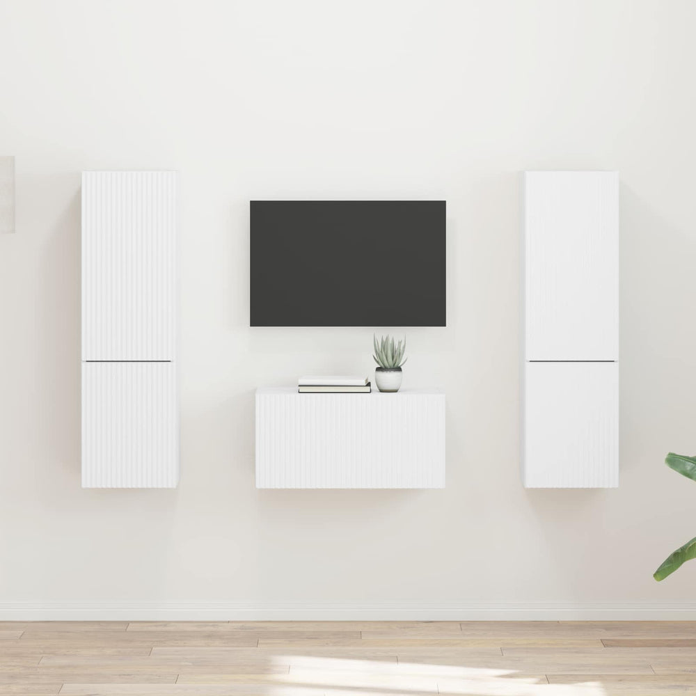 TV-Schrank Set 5-teilig Weiß