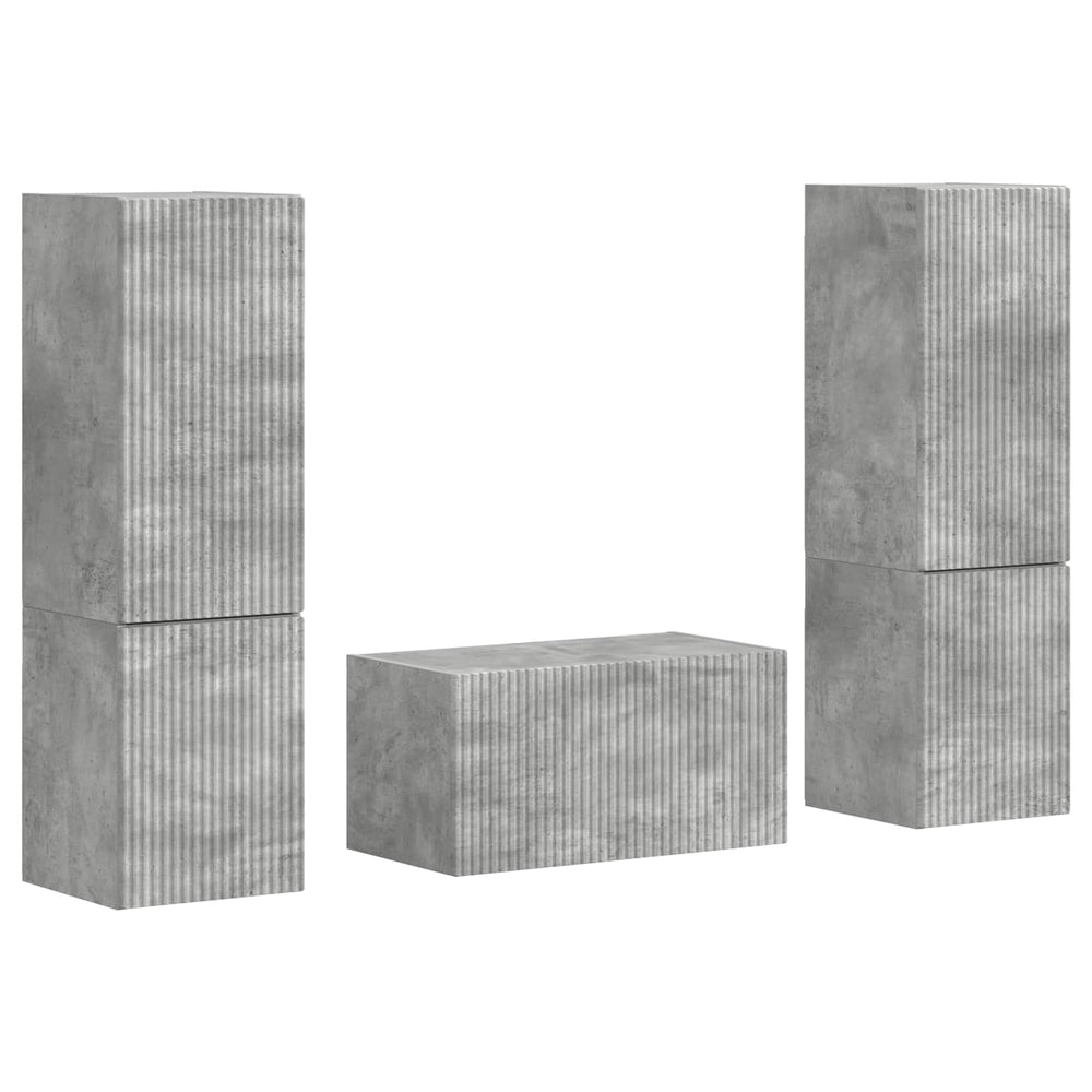 TV-Schrank Set Beton Grau 5-teilig