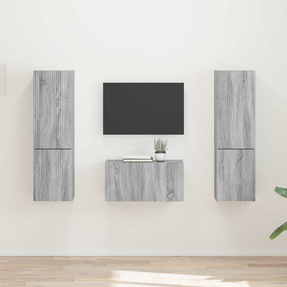 TV-Schrank Set 5-teilig Grau Sonoma