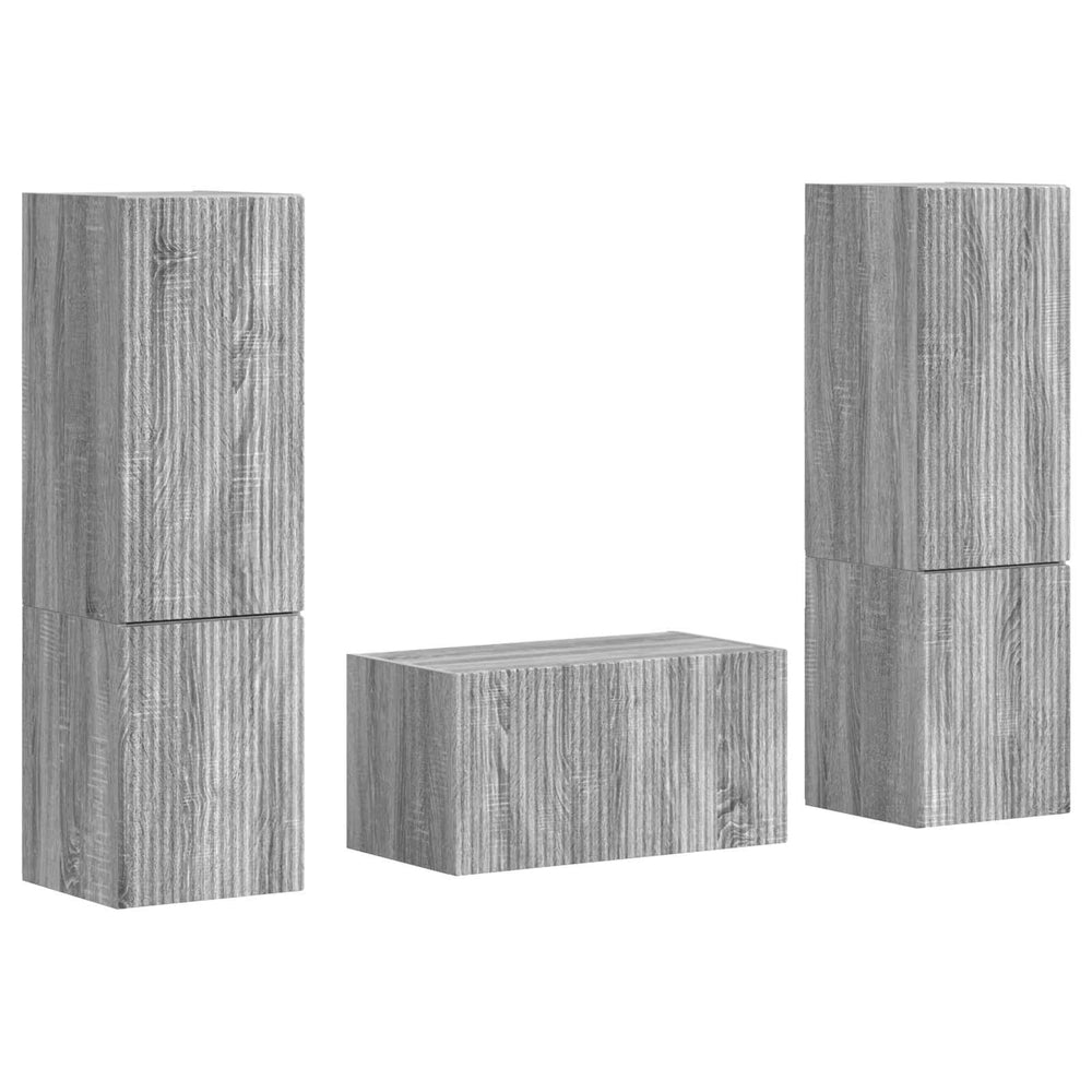 TV-Schrank Set 5-teilig Grau Sonoma