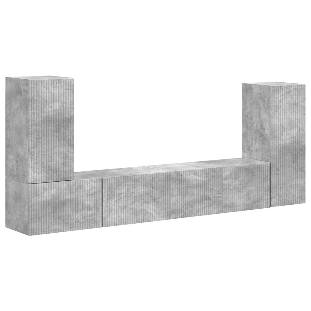 TV-Schrankset Beton Grau, 4-teilig