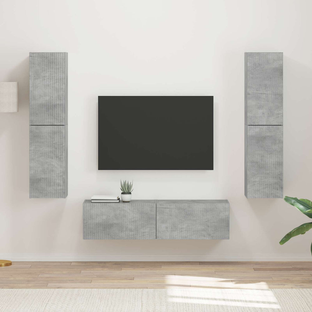 TV-Schrankset Beton Grau 6-teilig