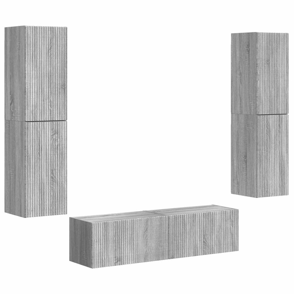 TV-Schrank Set 6-teilig Grau