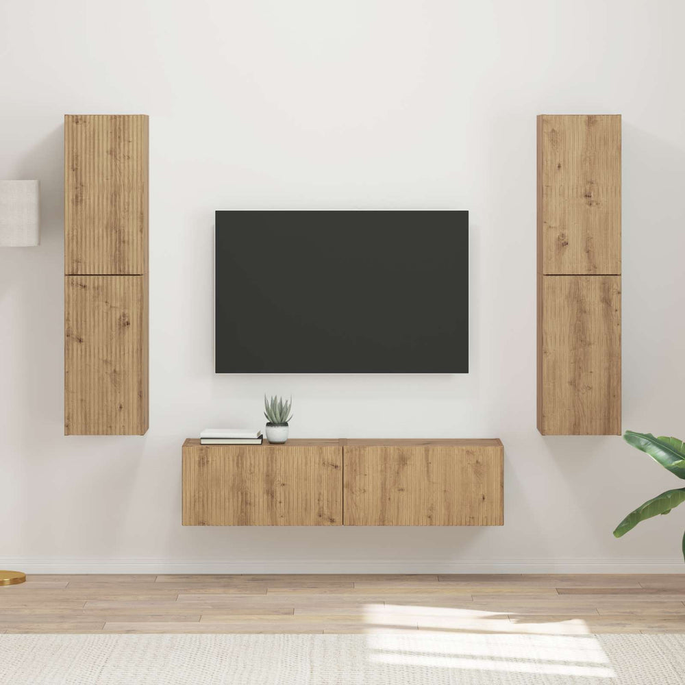 TV-Schrank Set 6-teilig Eiche