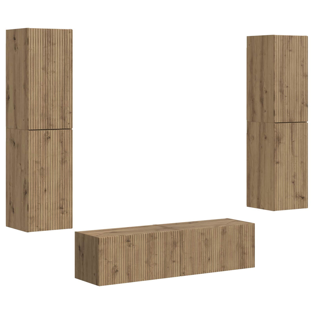 TV-Schrank Set 6-teilig Eiche