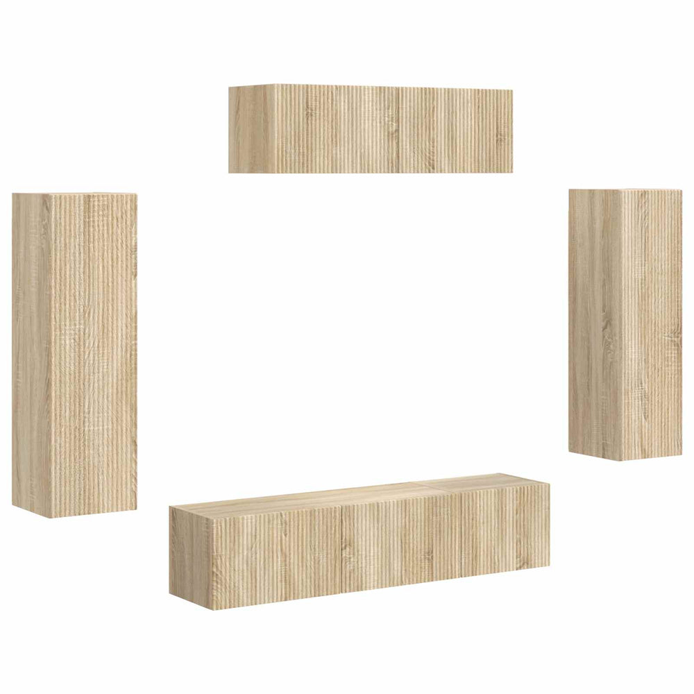 TV-Schrank Sonoma-Eiche, 5-teilig