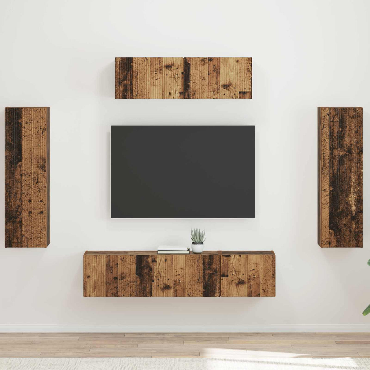 TV-Schrank 5er Set Altholz