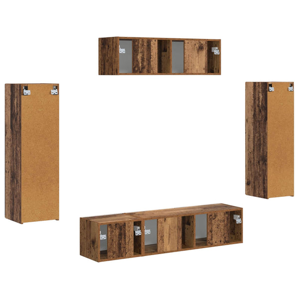 TV-Schrank 5er Set Altholz