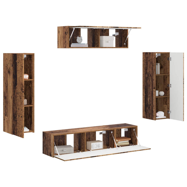 TV-Schrank 5er Set Altholz