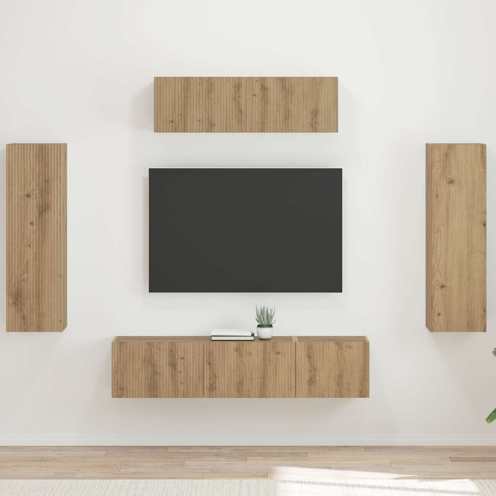 TV-Schrank 5-teilig Artisan-Eiche
