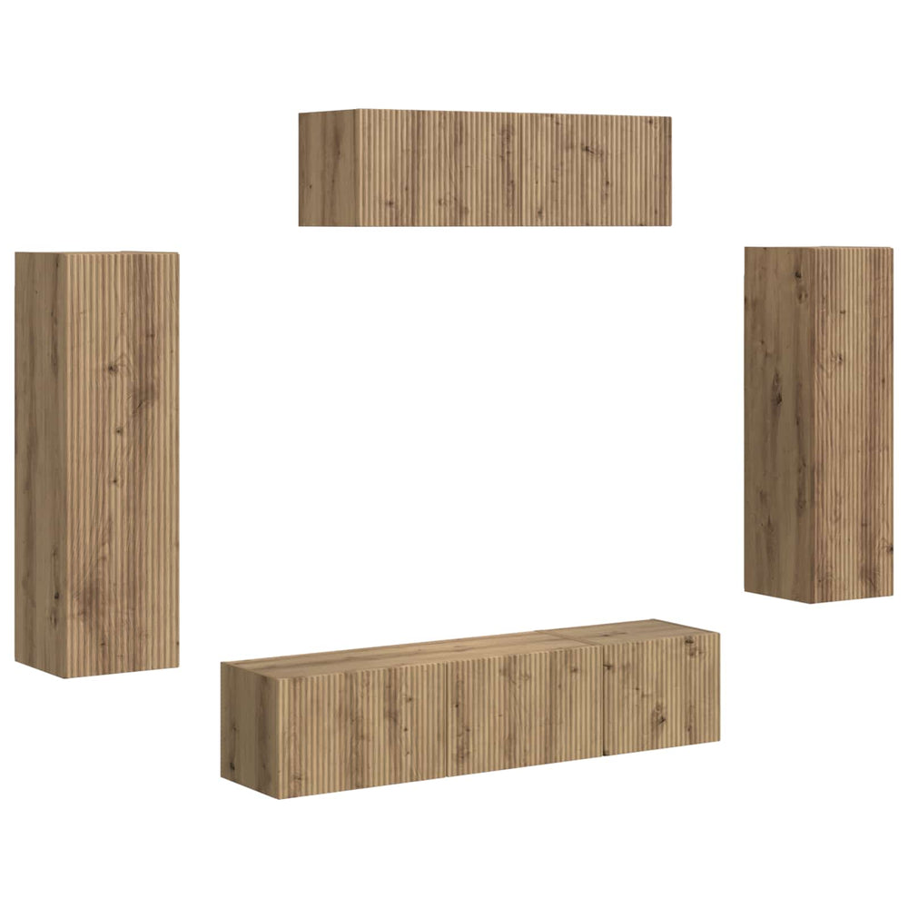 TV-Schrank 5-teilig Artisan-Eiche