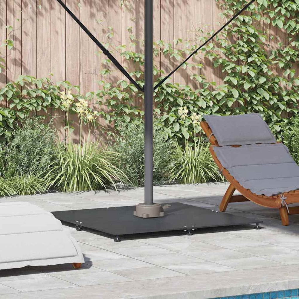 vidaXL Parasol Base Dark Grey 100 x 100 x 4 cm Steel