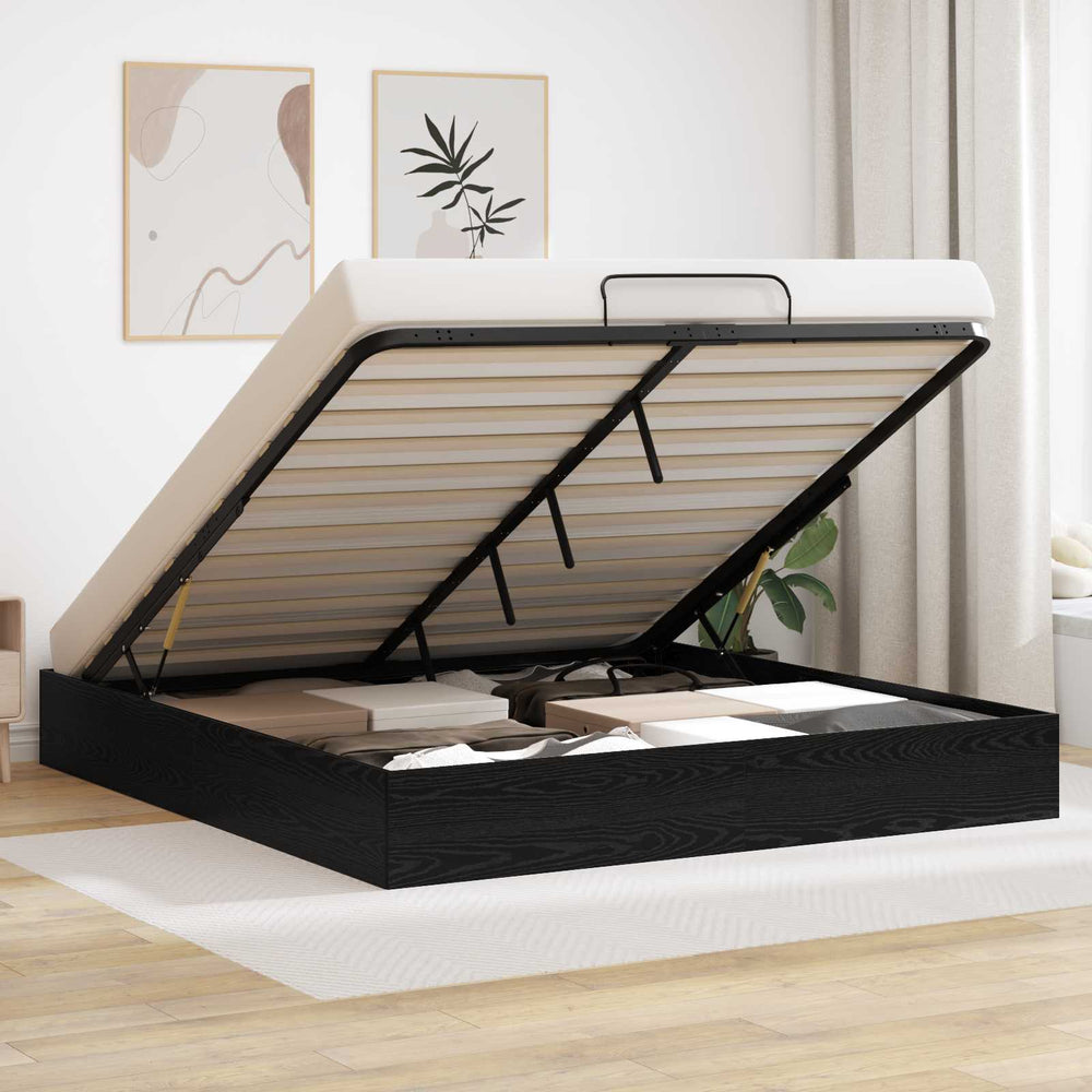 Ottoman Bettgestell Schwarze Eiche 180x200 cm