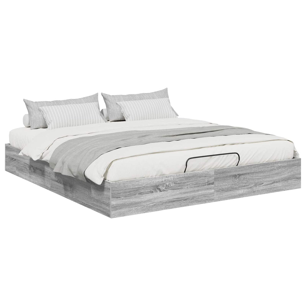 vidaXL Ottoman Bed Frame Grey Sonoma 203 x 180 x 25 cm