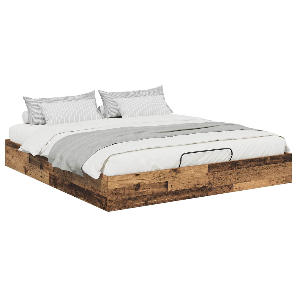 vidaXL Ottoman Bed Frame Reclaimed Wood 160 x 200 cm Engineered Wood