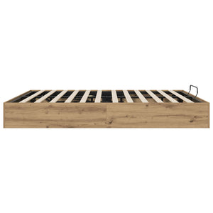 vidaXL Ottoman Bed Frame Craft Oak 203 x 160 x 25 cm