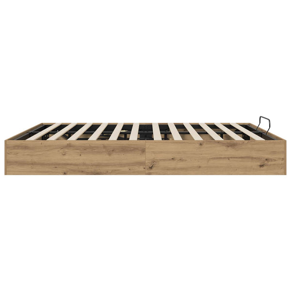 vidaXL Ottoman Bed Frame Craft Oak 203 x 160 x 25 cm