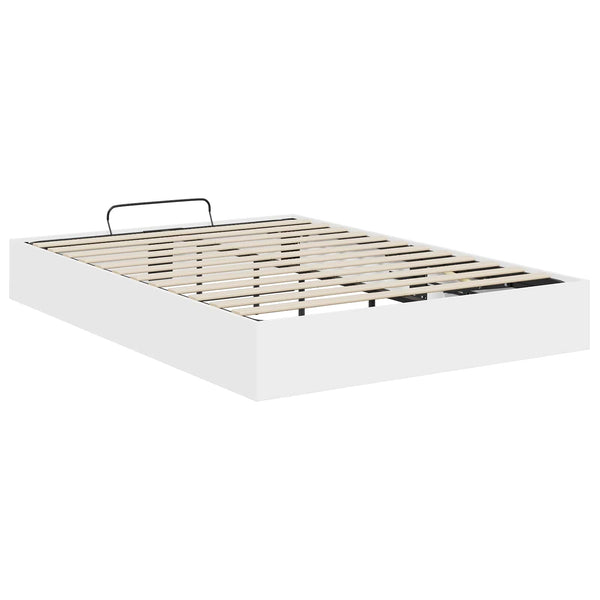 vidaXL Ottoman Bed Frame White 203 x 150 x 25 cm Engineered Wood