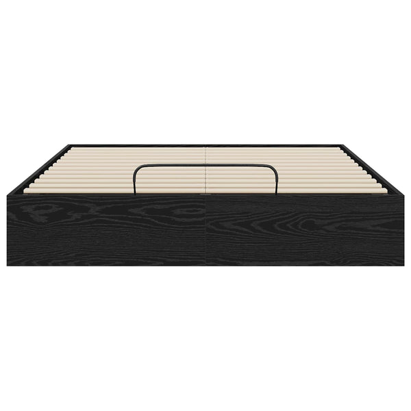 vidaXL Ottoman Bed Frame Black Oak 203 x 150 x 25 cm