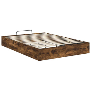 vidaXL Ottoman Bed Frame Smoked Oak 203 x 150 x 25 cm