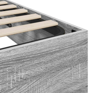 vidaXL Ottoman Bed Frame Grey Sonoma 203 x 150 x 25 cm