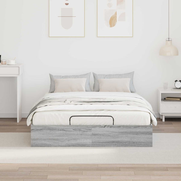 vidaXL Ottoman Bed Frame Grey Sonoma 203 x 150 x 25 cm