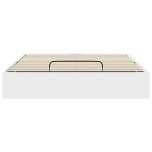 vidaXL Ottoman Bed Frame White 203 x 140 x 25 cm Engineered Wood