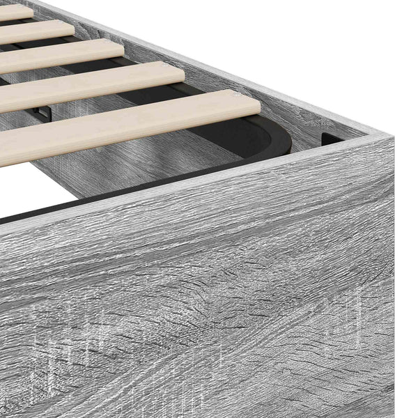 vidaXL Ottoman Bed Frame Grey Sonoma 203 x 140 x 25 cm