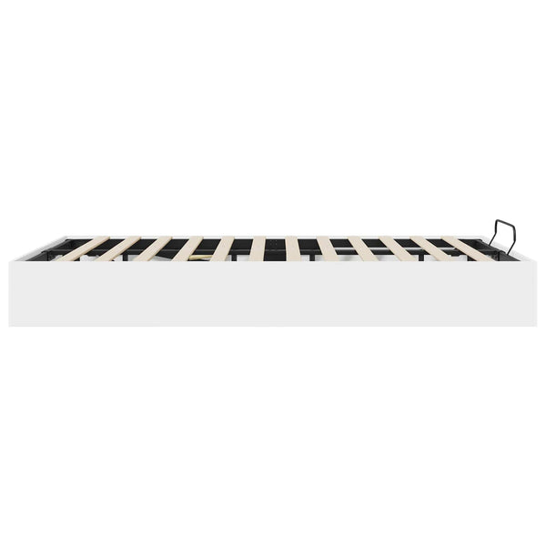 vidaXL Ottoman Bed Frame White 203 x 120 x 25 cm Engineered Wood