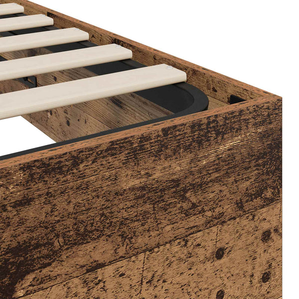 vidaXL Ottoman Bed Frame Reclaimed Wood 203 x 120 x 25 cm Engineered Wood