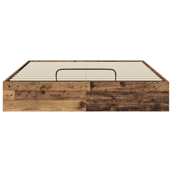 vidaXL Ottoman Bed Frame Reclaimed Wood 203 x 120 x 25 cm Engineered Wood