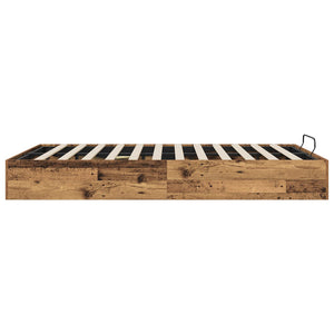 vidaXL Ottoman Bed Frame Reclaimed Wood 203 x 120 x 25 cm Engineered Wood