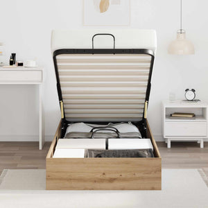 vidaXL Ottoman Bed Frame Artisan Oak 90 x 200 cm Engineered Wood