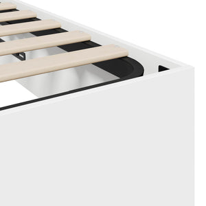 vidaXL Ottoman Bed Frame White 80.5 x 200 cm Engineered Wood