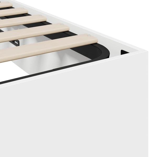 vidaXL Ottoman Bed Frame White 80.5 x 200 cm Engineered Wood