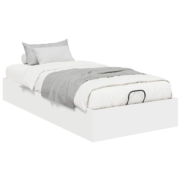 vidaXL Ottoman Bed Frame White 80.5 x 200 cm Engineered Wood