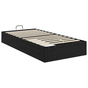 vidaXL Ottoman Bed Frame Black Oak 80.5 x 200 cm Engineered Wood