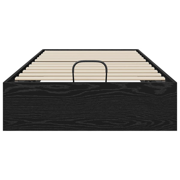 vidaXL Ottoman Bed Frame Black Oak 80.5 x 200 cm Engineered Wood