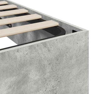 vidaXL Ottoman Bed Frame Concrete Gray 80.5 x 200 cm Engineered Wood