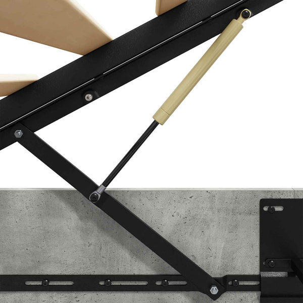 vidaXL Ottoman Bed Frame Concrete Gray 80.5 x 200 cm Engineered Wood