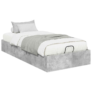 vidaXL Ottoman Bed Frame Concrete Gray 80.5 x 200 cm Engineered Wood