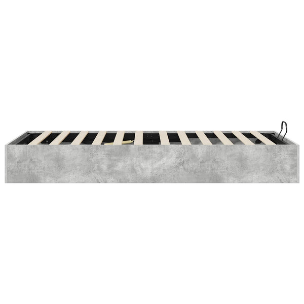 vidaXL Ottoman Bed Frame Concrete Gray 80.5 x 200 cm Engineered Wood