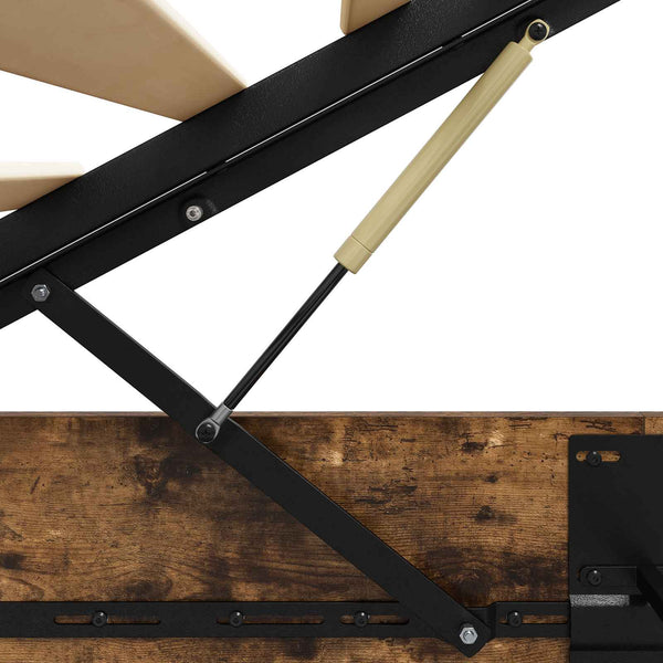 vidaXL Ottoman Bed Frame Smoked Oak 80.5 x 200 cm